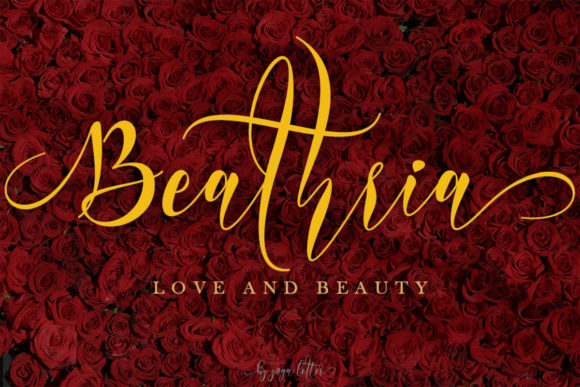 Beathria: Elegant Script Font for Craft Creators