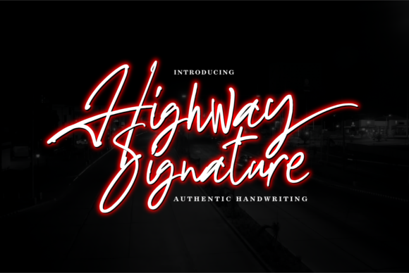 Highway Signature Font for Business