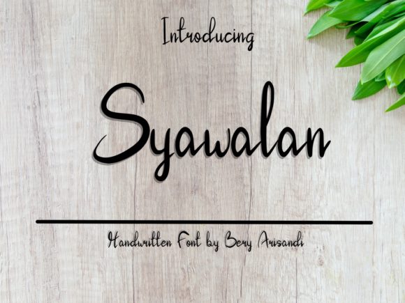 Syawalan: A Friendly Handwritten Font